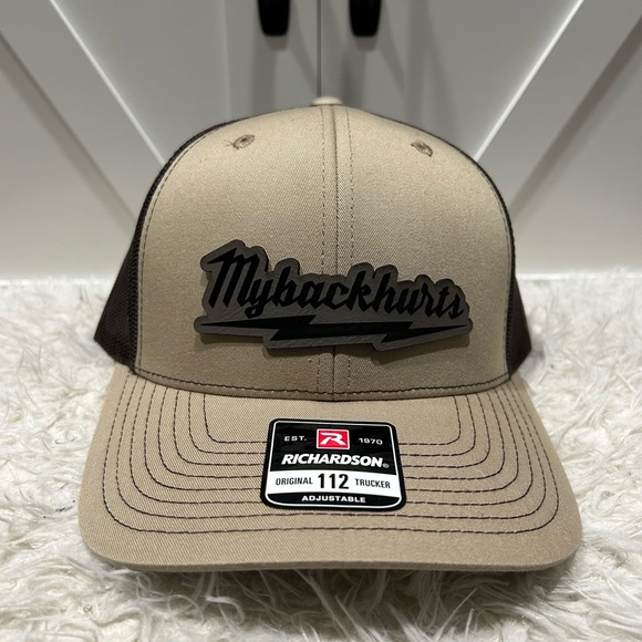 My Back Hurts Laser Engraved Trucker Richardson 112 Hat. - Picture 2 of 2